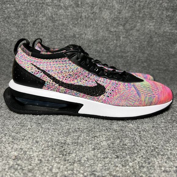 Nike Air Max Flyknit Racer Womens 10 Pink Green Black Sneaker Shoes DM9073-300 - Picture 1 of 9